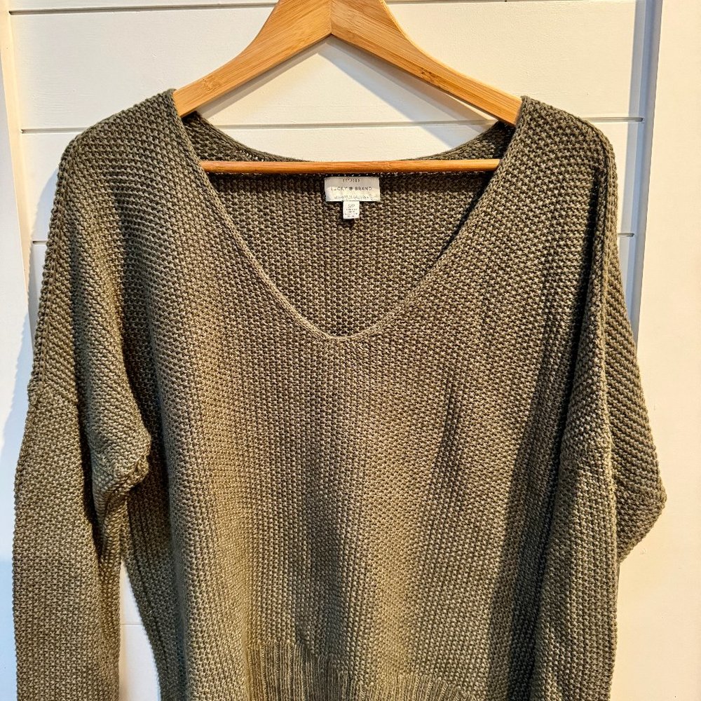 Lucky Brand Olive Green Sweater Size S